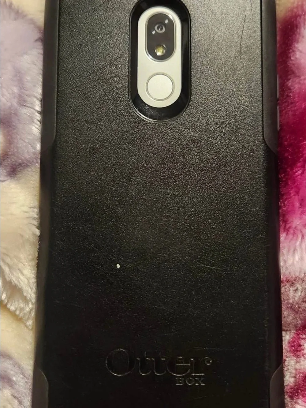 LG Silver Metallic Back Cover with Rear Camera and Fingerprint Cutout